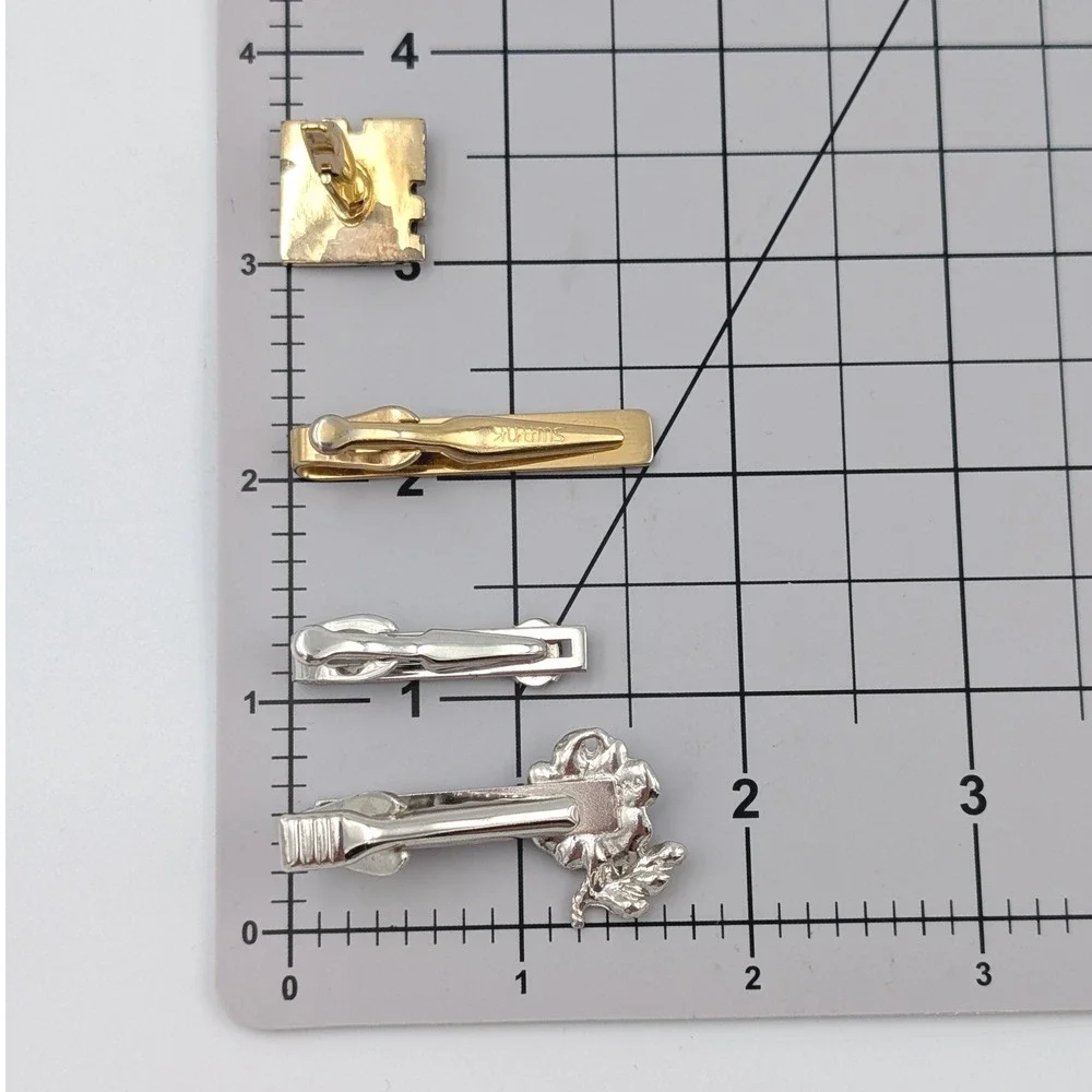 VTG Mens Jewelry Lot Cufflinks and Tie Clips Gold & Silver Tone